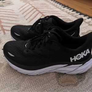 Black Hoka Sneakers White Sole Sz 7